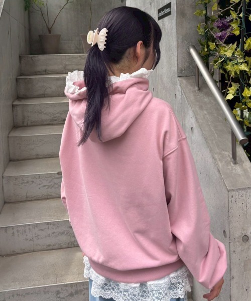 Candy Stripper（キャンディストリッパー）の「BIG RIBBON フーディ（パーカー・レディース・ピンク/オフホワイト/ヘザーグレー/ブラック・FREE）」の7枚目の写真