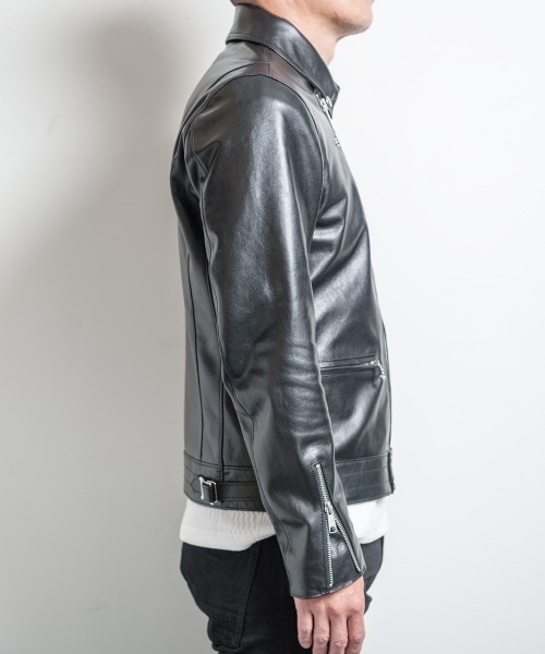 Buffalo Bobs（バッファローボブズ）の「PADDINGTON(パディントン)ラムレザー ダブルライダースジャケット（ライダースジャケット・メンズ・ブラック・2/M/1/S/4(LL)/3/L）」の8枚目の写真