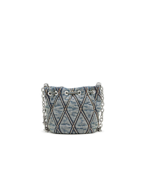 [日本未入荷]DIESELxHOSHI CHARM-Dバケットバッグ S Women's Charm-D S-Small handbag in quilted denim | Blue | Diesel