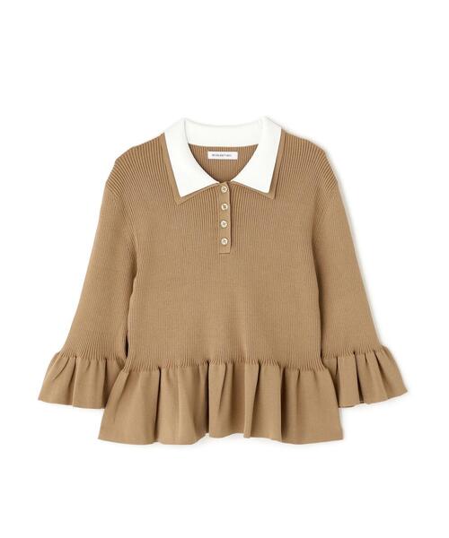 NATURAL BEAUTY BASIC（ナチュラルビューティーベーシック）の「◇ダブルカラーペプラムニット（ニット/セーター・レディース・ベージュ系その他/グレー系その他/ブラック系その他・FREE）」の7枚目の写真