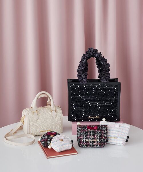 Maison de FLEUR（メゾンドフルール）の「LINTONツイードコインケース（コインケース・レディース・ブラック/オフホワイト・FREE）」の17枚目の写真