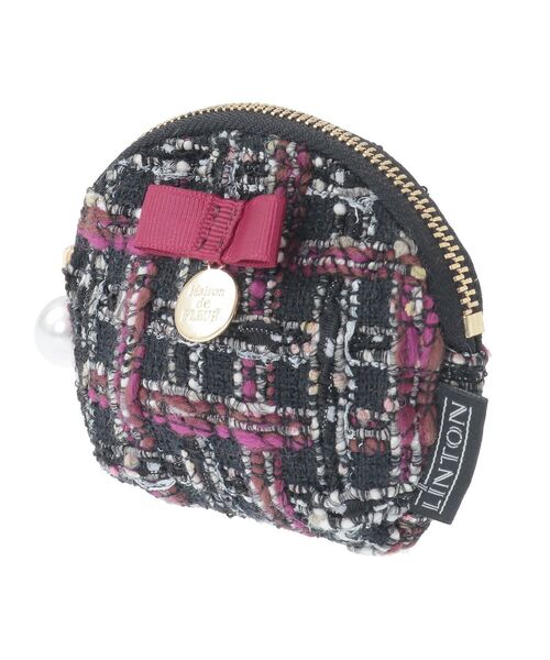 Maison de FLEUR（メゾンドフルール）の「LINTONツイードコインケース（コインケース・レディース・ブラック/オフホワイト・FREE）」の6枚目の写真