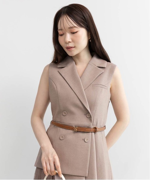 RANDA（ランダ）の「【4サイズ展開】レースプリーツドッキングレイヤードワンピース（ワンピース・レディース・ピンク/グレイッシュベージュ/グレー・1/2/00/0）」の16枚目の写真