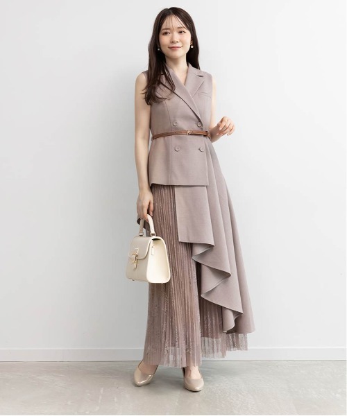 RANDA（ランダ）の「【4サイズ展開】レースプリーツドッキングレイヤードワンピース（ワンピース・レディース・ピンク/グレイッシュベージュ/グレー・1/2/00/0）」の19枚目の写真