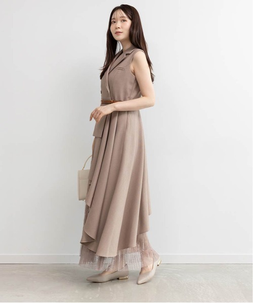 RANDA（ランダ）の「【4サイズ展開】レースプリーツドッキングレイヤードワンピース（ワンピース・レディース・ピンク/グレイッシュベージュ/グレー・1/2/00/0）」の21枚目の写真