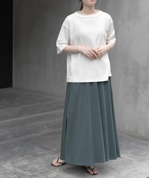 FORK&SPOON(フォークアンドスプーン)の「FORK&SPOON ミニワッフル5分袖Tシャツ(Tシャツ/カットソー・レディース・イエロー系その他/ブラック/オフホワイト/ボルドー・1)」の10枚目の写真