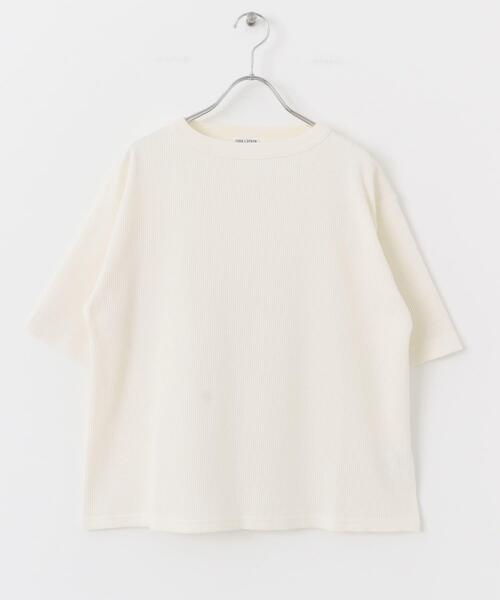 FORK&SPOON(フォークアンドスプーン)の「FORK&SPOON ミニワッフル5分袖Tシャツ(Tシャツ/カットソー・レディース・イエロー系その他/ブラック/オフホワイト/ボルドー・1)」の11枚目の写真