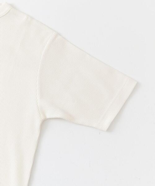 FORK&SPOON(フォークアンドスプーン)の「FORK&SPOON ミニワッフル5分袖Tシャツ(Tシャツ/カットソー・レディース・イエロー系その他/ブラック/オフホワイト/ボルドー・1)」の12枚目の写真