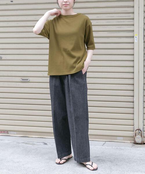 FORK&SPOON(フォークアンドスプーン)の「FORK&SPOON ミニワッフル5分袖Tシャツ(Tシャツ/カットソー・レディース・イエロー系その他/ブラック/オフホワイト/ボルドー・1)」の19枚目の写真