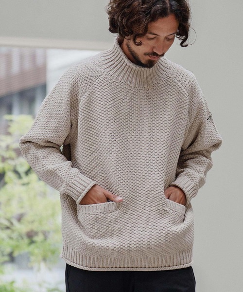 CALL&RESPONSE（コールアンドレスポンス）の「mn3148-ざっくりニットPO-サイセンタク プルオーバー（ニット/セーター・メンズ・ブラウン/ベージュ/ブラック・2/4）」の3枚目の写真