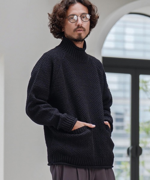 CALL&RESPONSE（コールアンドレスポンス）の「mn3148-ざっくりニットPO-サイセンタク プルオーバー（ニット/セーター・メンズ・ブラウン/ベージュ/ブラック・2/4）」の5枚目の写真