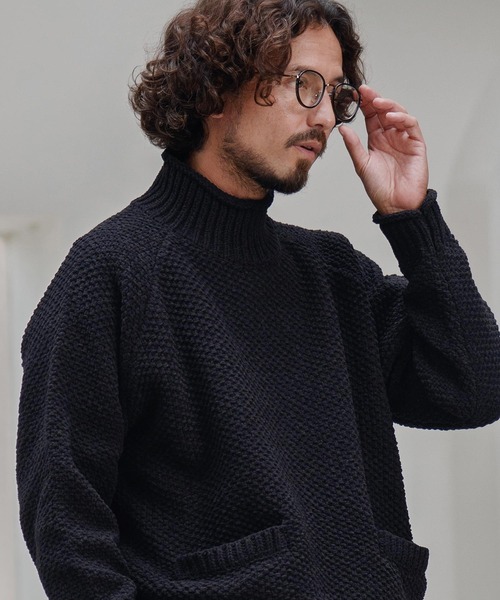 CALL&RESPONSE（コールアンドレスポンス）の「mn3148-ざっくりニットPO-サイセンタク プルオーバー（ニット/セーター・メンズ・ブラウン/ベージュ/ブラック・2/4）」の6枚目の写真