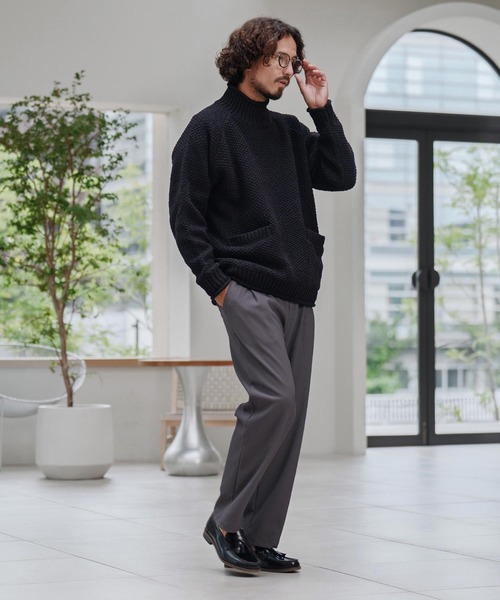 CALL&RESPONSE（コールアンドレスポンス）の「mn3148-ざっくりニットPO-サイセンタク プルオーバー（ニット/セーター・メンズ・ブラウン/ベージュ/ブラック・2/4）」の9枚目の写真