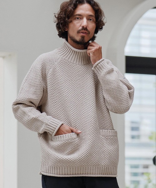 CALL&RESPONSE（コールアンドレスポンス）の「mn3148-ざっくりニットPO-サイセンタク プルオーバー（ニット/セーター・メンズ・ブラウン/ベージュ/ブラック・2/4）」の10枚目の写真