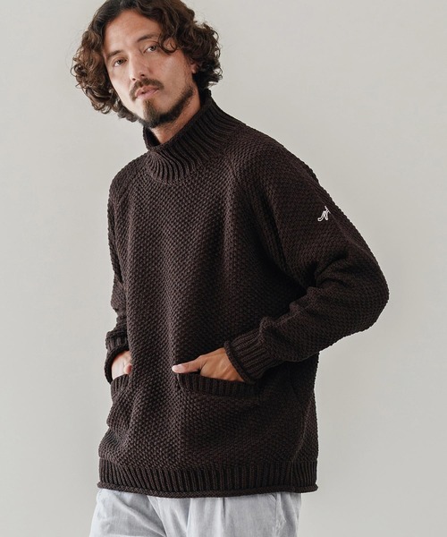 CALL&RESPONSE（コールアンドレスポンス）の「mn3148-ざっくりニットPO-サイセンタク プルオーバー（ニット/セーター・メンズ・ブラウン/ベージュ/ブラック・2/4）」の18枚目の写真
