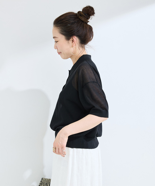 B.C STOCK(ベーセーストック)の「《追加》【WEB限定】手洗い可 / シアースキッパープルオーバー(ニット/セーター・レディース・ブラック/レッド/アイボリー・FREE)」の13枚目の写真