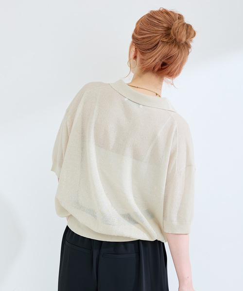 B.C STOCK(ベーセーストック)の「《追加》【WEB限定】手洗い可 / シアースキッパープルオーバー(ニット/セーター・レディース・ブラック/レッド/アイボリー・FREE)」の21枚目の写真