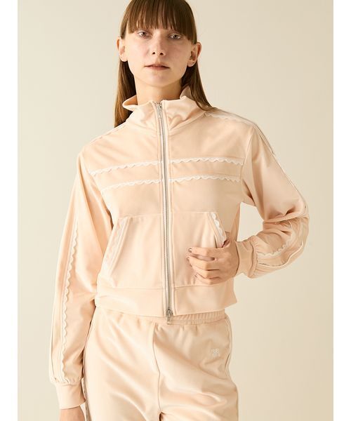 FURFUR(ファーファー)の「サイドレースベロアトラックジャケット(ブルゾン・レディース・レッド/ピンク/ブラック・F)」の18枚目の写真