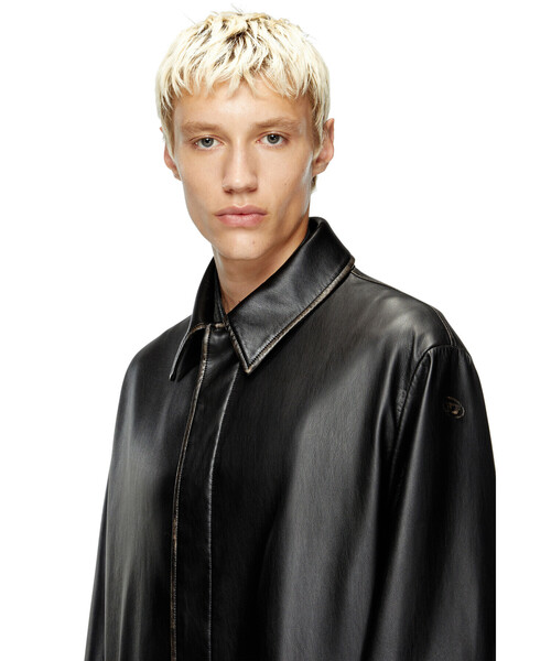 DIESEL（ディーゼル）の「メンズ ブラック ステンカラーコート J-RIVERS（ステンカラーコート・メンズ・ブラック・54/44/52/50/48/46）」の2枚目の写真