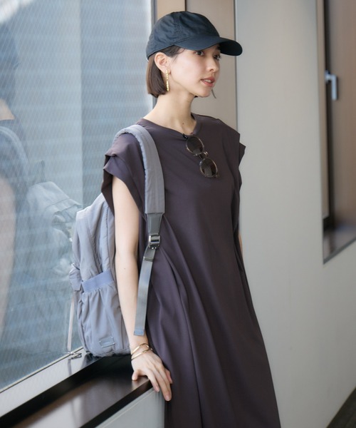 KATHARINE ROSS（キャサリンロス）の「【KATHARINE ROSS】【COOL/UVカット】タック袖ワンピース（ワンピース・レディース・グリーン/チャコールグレー・MEDIUM）」の18枚目の写真