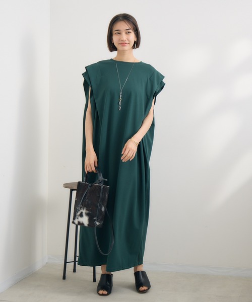 KATHARINE ROSS（キャサリンロス）の「【KATHARINE ROSS】【COOL/UVカット】タック袖ワンピース（ワンピース・レディース・グリーン/チャコールグレー・MEDIUM）」の21枚目の写真