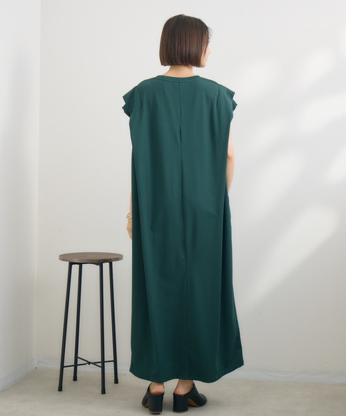 KATHARINE ROSS（キャサリンロス）の「【KATHARINE ROSS】【COOL/UVカット】タック袖ワンピース（ワンピース・レディース・グリーン/チャコールグレー・MEDIUM）」の8枚目の写真