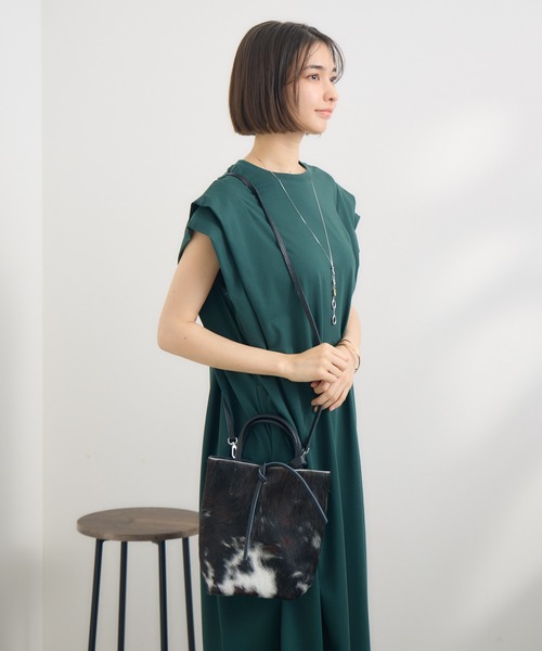 KATHARINE ROSS（キャサリンロス）の「【KATHARINE ROSS】【COOL/UVカット】タック袖ワンピース（ワンピース・レディース・グリーン/チャコールグレー・MEDIUM）」の9枚目の写真