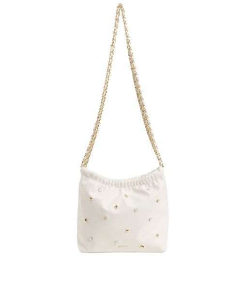 EVRIS（エヴリス）の「スタッズチェーンBIGショルダーBAG（ショルダーバッグ・レディース・ホワイト/ブラック・FREE）」の15枚目の写真
