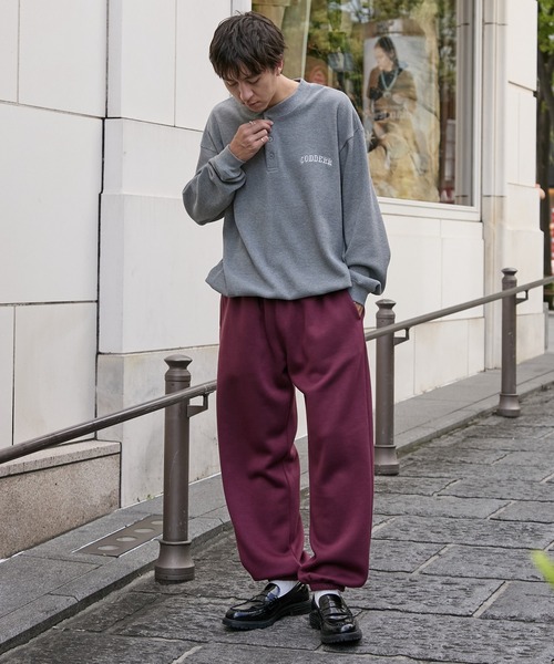 BARK MANHATTAN(バークマンハッタン)の「【BARK MANHATTAN】オーバーサイズイージースウェットパンツ(スウェットパンツ・メンズ・オートミール/ブラック/ネイビー/杢グレー/レッド/グレイッシュベージュ・L/M/XL/S)」の14枚目の写真