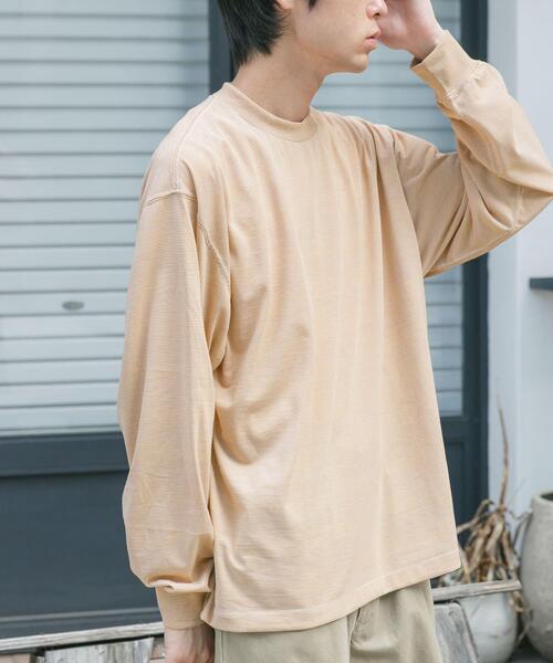 FORK&SPOON（フォークアンドスプーン）の「FORK&SPOON　CAVEボーダーロングスリーブTシャツ（Tシャツ/カットソー・メンズ・チャコールグレー/ベージュ系その他・4/5）」の6枚目の写真