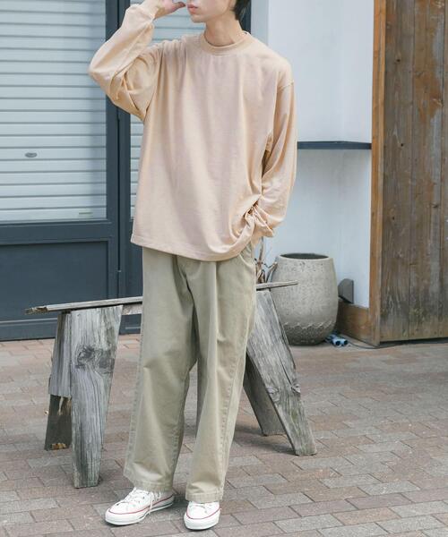 FORK&SPOON（フォークアンドスプーン）の「FORK&SPOON　CAVEボーダーロングスリーブTシャツ（Tシャツ/カットソー・メンズ・チャコールグレー/ベージュ系その他・4/5）」の7枚目の写真