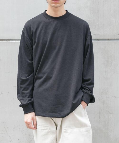 FORK&SPOON（フォークアンドスプーン）の「FORK&SPOON　CAVEボーダーロングスリーブTシャツ（Tシャツ/カットソー・メンズ・チャコールグレー/ベージュ系その他・4/5）」の15枚目の写真