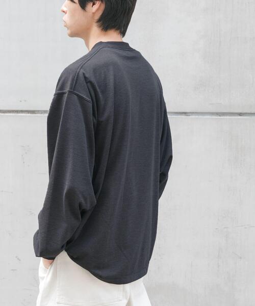 FORK&SPOON（フォークアンドスプーン）の「FORK&SPOON　CAVEボーダーロングスリーブTシャツ（Tシャツ/カットソー・メンズ・チャコールグレー/ベージュ系その他・4/5）」の16枚目の写真