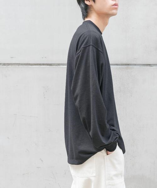 FORK&SPOON（フォークアンドスプーン）の「FORK&SPOON　CAVEボーダーロングスリーブTシャツ（Tシャツ/カットソー・メンズ・チャコールグレー/ベージュ系その他・4/5）」の18枚目の写真