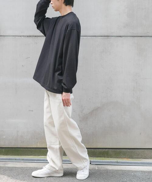 FORK&SPOON（フォークアンドスプーン）の「FORK&SPOON　CAVEボーダーロングスリーブTシャツ（Tシャツ/カットソー・メンズ・チャコールグレー/ベージュ系その他・4/5）」の20枚目の写真