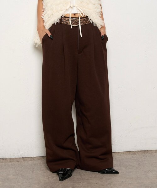 WHO'S WHO gallery（フーズフーギャラリー）の「スウェット2タックスラックス（スラックス・レディース・グレー/ブラック/ブラウン・SMALL/LARGE/MEDIUM）」の11枚目の写真