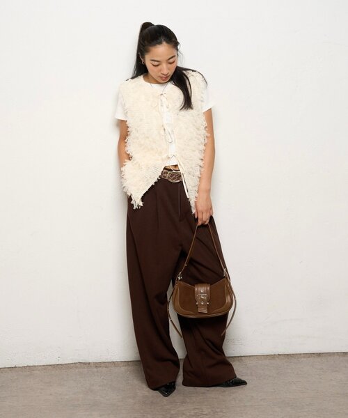 WHO'S WHO gallery（フーズフーギャラリー）の「スウェット2タックスラックス（スラックス・レディース・グレー/ブラック/ブラウン・SMALL/LARGE/MEDIUM）」の16枚目の写真