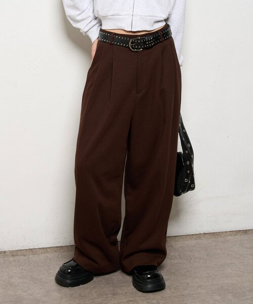 WHO'S WHO gallery（フーズフーギャラリー）の「スウェット2タックスラックス（スラックス・レディース・グレー/ブラック/ブラウン・SMALL/LARGE/MEDIUM）」の19枚目の写真