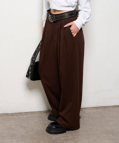 WHO'S WHO gallery（フーズフーギャラリー）の「スウェット2タックスラックス（スラックス・レディース・グレー/ブラック/ブラウン・SMALL/LARGE/MEDIUM）」の20枚目の写真