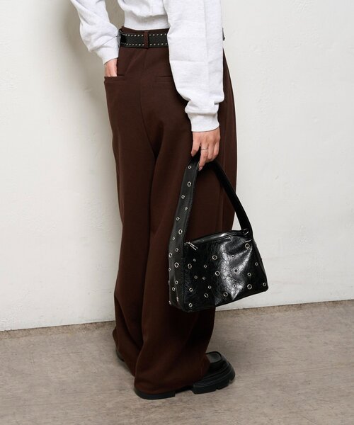 WHO'S WHO gallery（フーズフーギャラリー）の「スウェット2タックスラックス（スラックス・レディース・グレー/ブラック/ブラウン・SMALL/LARGE/MEDIUM）」の21枚目の写真