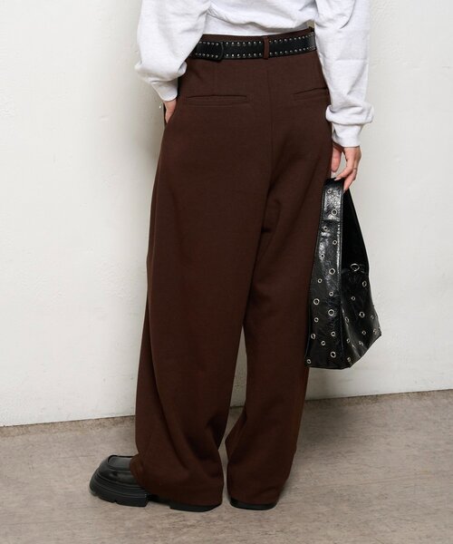 WHO'S WHO gallery（フーズフーギャラリー）の「スウェット2タックスラックス（スラックス・レディース・グレー/ブラック/ブラウン・SMALL/LARGE/MEDIUM）」の22枚目の写真