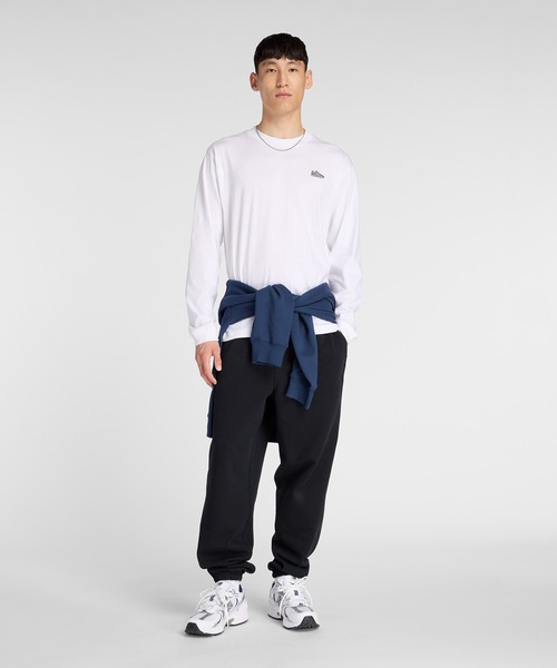 NEW BALANCE(ニューバランス)の「574 シューパッチロングスリーブTシャツ(Tシャツ/カットソー・メンズ・ブラック/ライトグレー/ホワイト・MEDIUM/LARGE/X-LARGE/SMALL/XX-LARGE)」の6枚目の写真