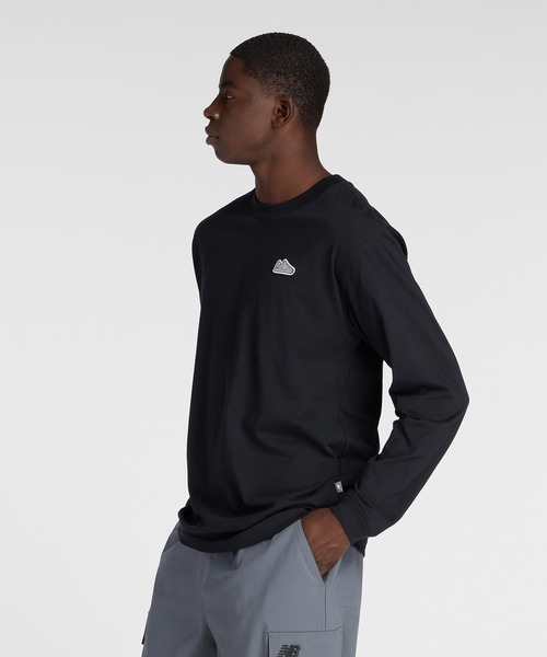 NEW BALANCE(ニューバランス)の「574 シューパッチロングスリーブTシャツ(Tシャツ/カットソー・メンズ・ブラック/ライトグレー/ホワイト・MEDIUM/LARGE/X-LARGE/SMALL/XX-LARGE)」の7枚目の写真