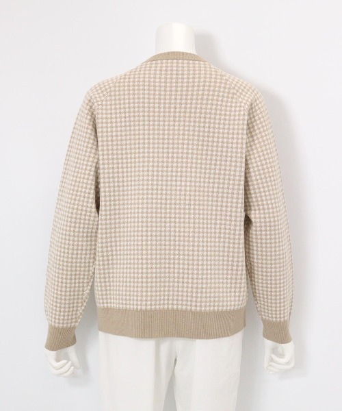 Picone CLUB(ピッコーネクラブ)の「フロントポケット千鳥柄ニット(ニット/セーター・レディース・オレンジ/ベージュ/ブラック・M/S)」の12枚目の写真