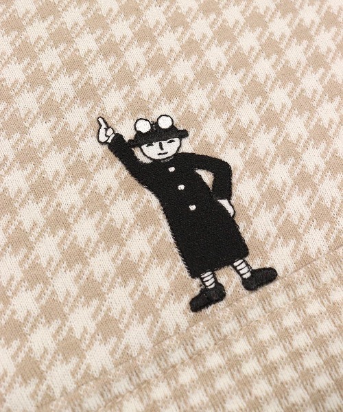 Picone CLUB(ピッコーネクラブ)の「フロントポケット千鳥柄ニット(ニット/セーター・レディース・オレンジ/ベージュ/ブラック・M/S)」の6枚目の写真
