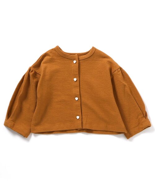 apres les cours（アプレレクール）の「【WEB限定/ジュニア対応】ハートボタンカーディガン（カーディガン/ボレロ・キッズ・キャメル/レッド/ラベンダー/ブラック/アイボリー・110/120/130/140/80/90/100）」の21枚目の写真