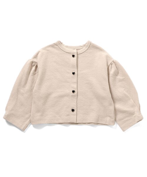 apres les cours（アプレレクール）の「【WEB限定/ジュニア対応】ハートボタンカーディガン（カーディガン/ボレロ・キッズ・キャメル/レッド/ラベンダー/ブラック/アイボリー・110/120/130/140/80/90/100）」の22枚目の写真