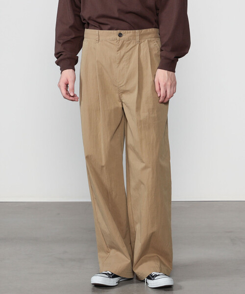 DANTON ダントン ベージュ 42 DANTON（ダントン）の「DANTON | 2タックワイドイージーパンツ MEN