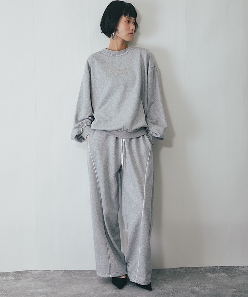 ANOTHER S(アナザーエス)の「セットアップ可裏毛カーブラインワイドパンツ(その他パンツ・レディース・杢グレー/ブラウン/チャコールグレー/ブラック・FREE)」の15枚目の写真