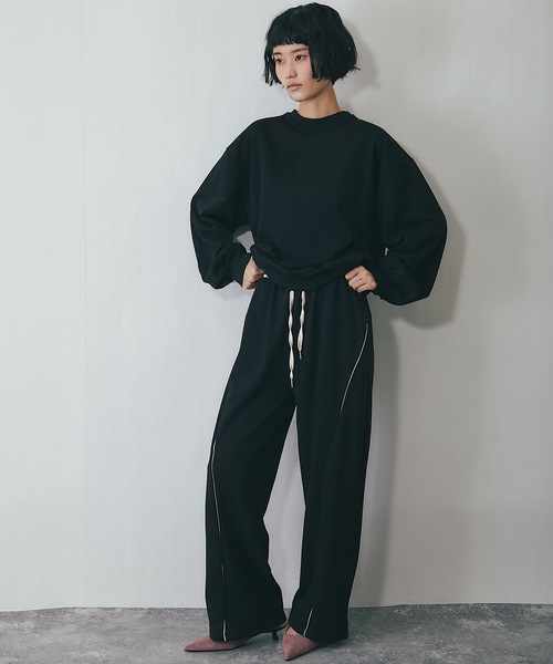 ANOTHER S(アナザーエス)の「セットアップ可裏毛カーブラインワイドパンツ(その他パンツ・レディース・杢グレー/ブラウン/チャコールグレー/ブラック・FREE)」の11枚目の写真